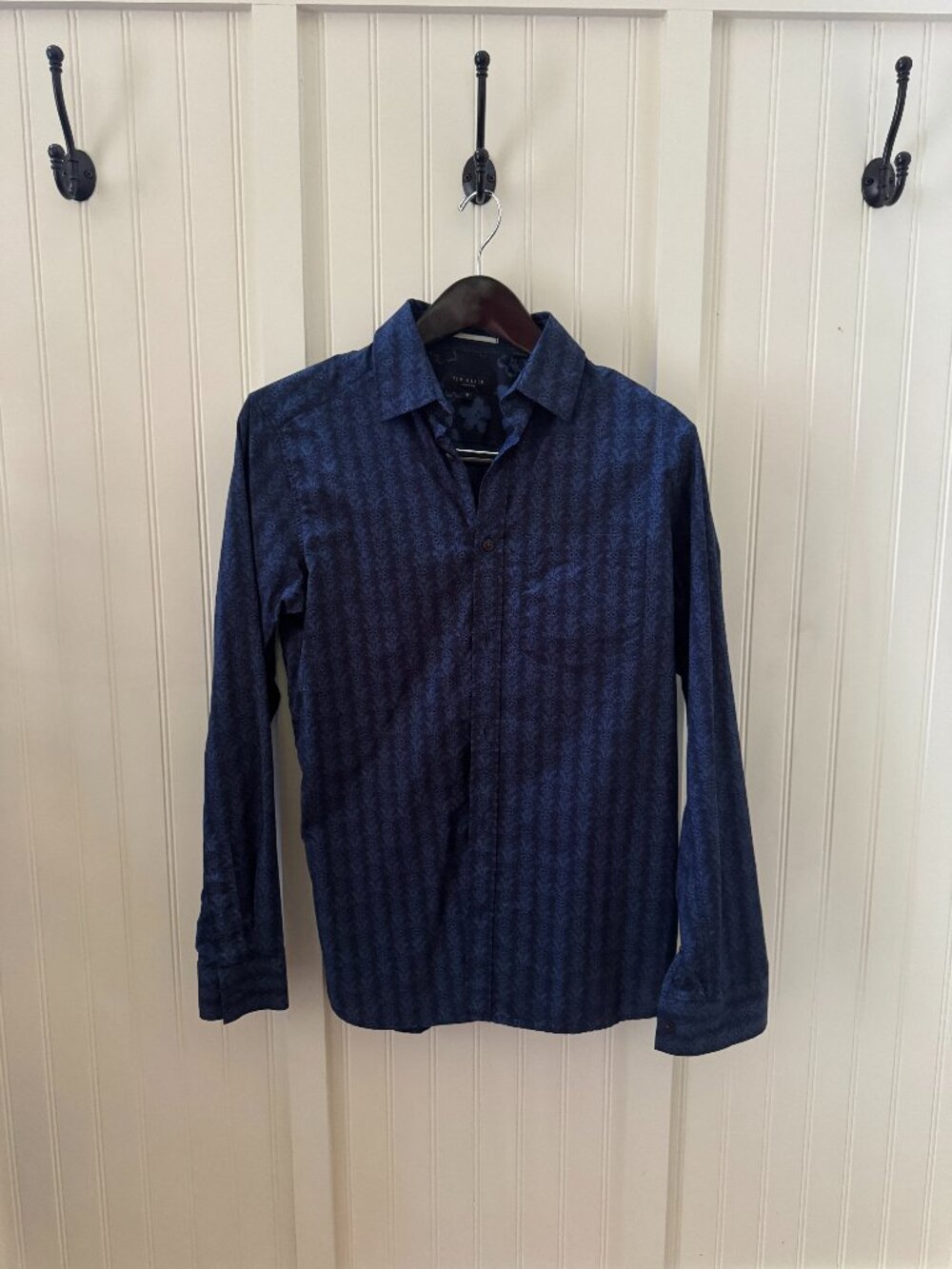Ted Baker London Blue Patterned Button Shirt Size 2
